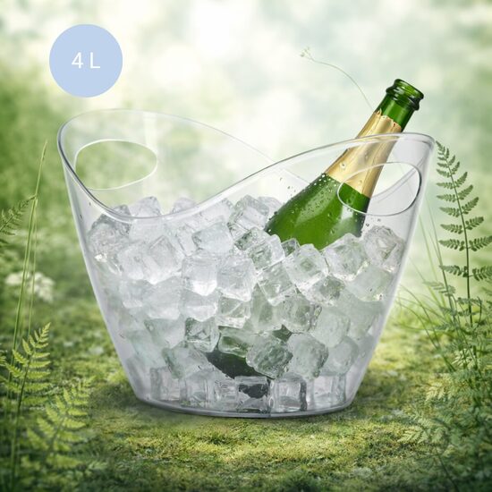 Caurspīdīgs dzērienu dzesēšanas spainis - 4 L